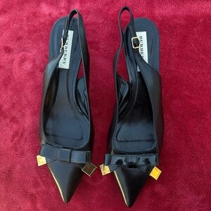 Burberry Black Slingback heels